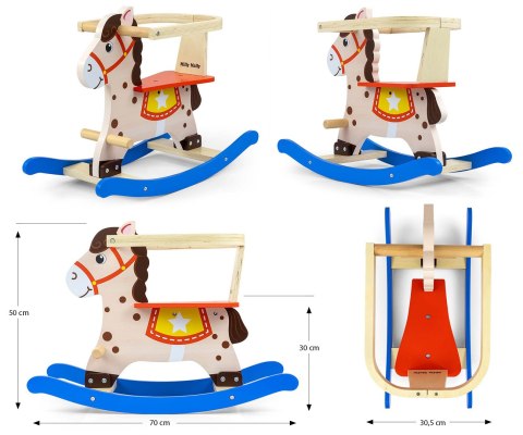 Milly Mally Koń Lucky 12 - Blue/Red Milly Mally Koń Lucky 12 - Blue/Red