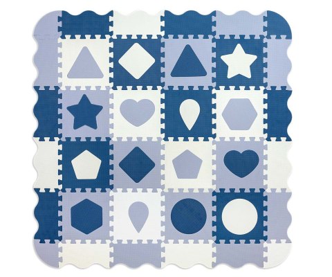 Milly Mally Mata piankowa puzzle Jolly 4x4 Shapes - Blue Milly Mally Mata piankowa puzzle Jolly 4x4 Shapes - Blue
