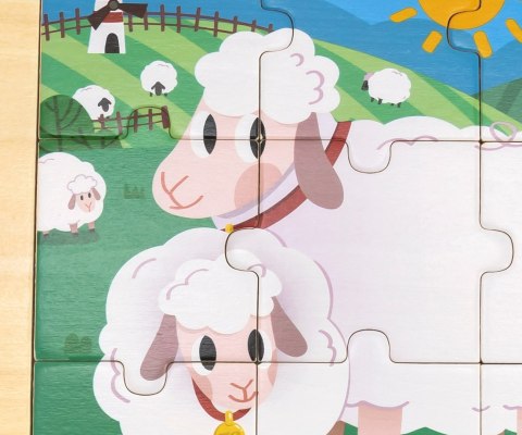 Viga 44622 Puzzle na podkładce 9 elementów - Owca Viga 44622 Puzzle na podkładce 9 elementów - Owca