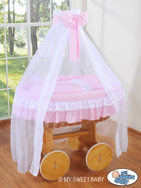 Kosz Mojżesza z baldachimem Deluxe- Bell Amy różowy Kosz Mojżesza z baldachimem Deluxe- Bell Amy różowy