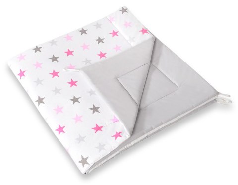 Namiot TIPI dla dzieci + mata + poduszki + zawieszki pióra - Gwiazdy różowo-szare/szary Namiot TIPI dla dzieci + mata + poduszki + zawieszki pióra - Gwiazdy różowo-szare/szary