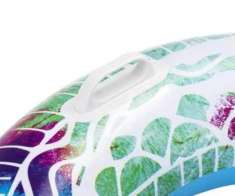 Bestway 36084 Koło do pływania z uchwytami Zawijasy Zielono-Niebieskie 91cm Bestway 36084 Koło do pływania z uchwytami Zawijasy Zielono-Niebieskie 91cm