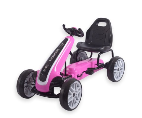 Milly Mally Gokart na pedały Power Pink Milly Mally Gokart na pedały Power Pink