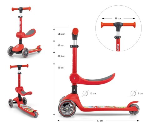 Milly Mally Scooter Fuzzy Red Milly Mally Scooter Fuzzy Red