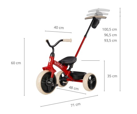 Qplay Rowerek Trójkołowy Elite Pro Red Qplay Rowerek Trójkołowy Elite Pro Red