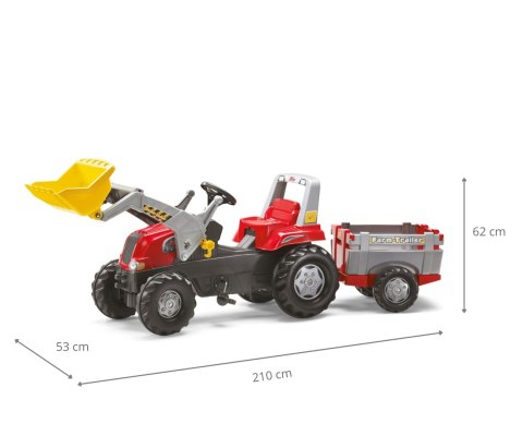 Rolly Toys 811397 Traktor Rolly Junior RT z przyczepą i łyżka Czerwony Rolly Toys 811397 Traktor Rolly Junior RT z przyczepą i łyżka Czerwony