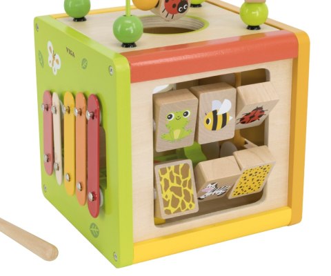 Viga 44716 Kostka edukacyjna 5w1 z labiryntami i cymbałkami Viga 44716 Kostka edukacyjna 5w1 z labiryntami i cymbałkami