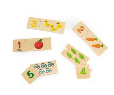 Viga 44748 Zestaw puzzli - dopasuj liczby Viga 44748 Zestaw puzzli - dopasuj liczby