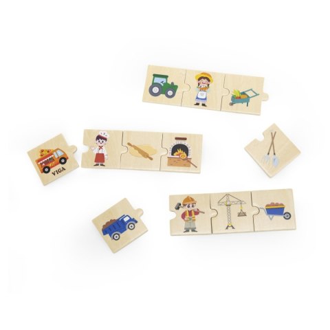 Viga 44749 Zestaw puzzli - dopasuj zawody z narzędziami Viga 44749 Zestaw puzzli - dopasuj zawody z narzędziami
