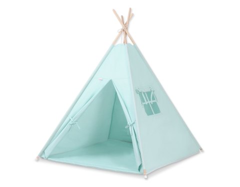 Namiot TIPI dla dzieci +mata + zawieszki pióra - jasna mięta Namiot TIPI dla dzieci +mata + zawieszki pióra - jasna mięta