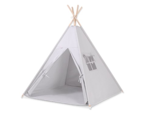 Namiot TIPI dla dzieci +mata + zawieszki pióra - szary Namiot TIPI dla dzieci +mata + zawieszki pióra - szary