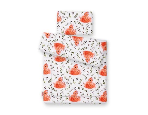 Komplet pościeli dla niemowląt z wypełnieniem 2-cz 75x100cm NEWBORN - wiewiórki Komplet pościeli dla niemowląt z wypełnieniem 2-cz 75x100cm NEWBORN - wiewiórki