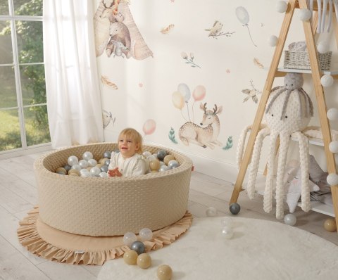 Suchy basen minky H-30 cm z piłkami 200szt.- beżowy Suchy basen minky H-30 cm z piłkami 200szt.- beżowy