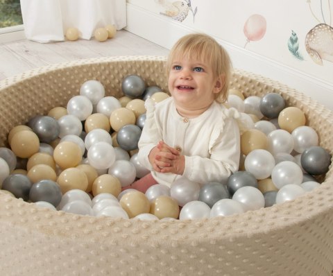 Suchy basen minky H-30 cm z piłkami 200szt.- beżowy Suchy basen minky H-30 cm z piłkami 200szt.- beżowy