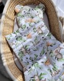 Kołderka z wypełnieniem i poduszka profilowana Miś - zestaw 2cz. - woodland green