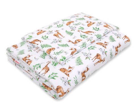 Komplet pościeli dla dzieci z wypełnieniem 135x100 cm - sarenki białe Komplet pościeli dla dzieci z wypełnieniem 135x100 cm - sarenki białe