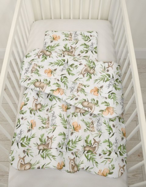 Komplet pościeli dla niemowląt z wypełnieniem 2-cz 75x100cm NEWBORN - woodland green Komplet pościeli dla niemowląt z wypełnieniem 2-cz 75x100cm NEWBORN - woodland green