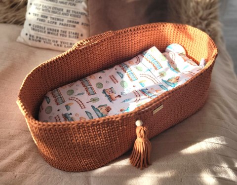 Kosz Mojżesza BOHO Handmade ze stojakiem - terracotta Kosz Mojżesza BOHO Handmade ze stojakiem - terracotta