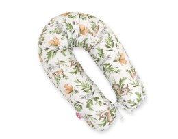 Poduszka ciążowa Longer dla kobiet w ciąży do spania + zdejmowana poszewka - Woodland green