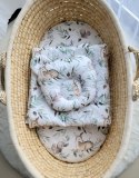 Kołderka z wypełnieniem i poduszka profilowana Miś - zestaw 2cz. - woodland olive