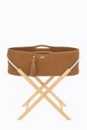Kosz Mojżesza BOHO Handmade ze stojakiem - caramel