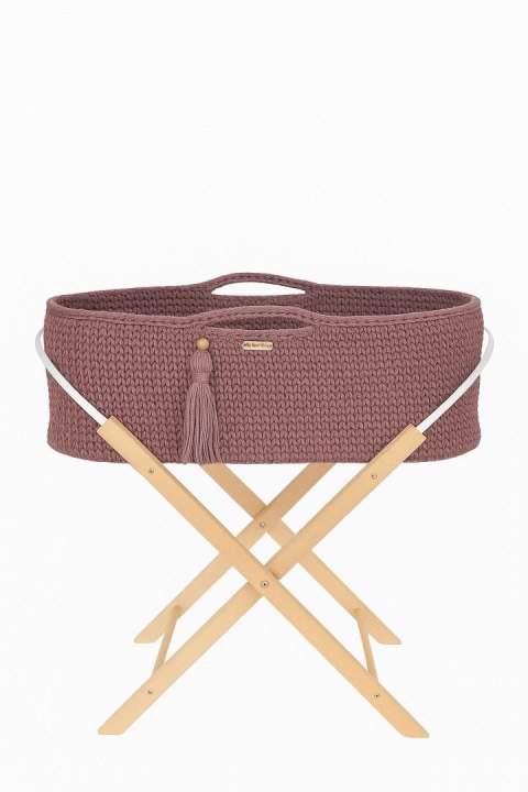Kosz Mojżesza BOHO Handmade ze stojakiem - mauve Kosz Mojżesza BOHO Handmade ze stojakiem - mauve