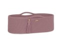 Kosz Mojżesza BOHO bawełniany Handmade z materacykiem - mauve