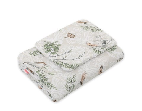 Komplet pościeli dla niemowląt z wypełnieniem 2-cz 75x100cm NEWBORN - brown birds Komplet pościeli dla niemowląt z wypełnieniem 2-cz 75x100cm NEWBORN - brown birds