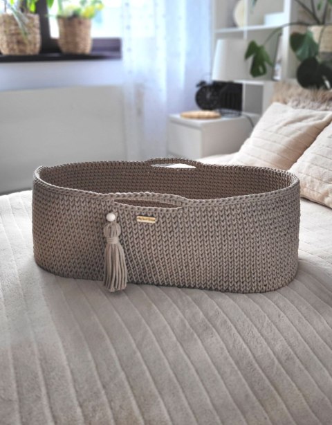 Kosz Mojżesza BOHO Handmade ze stojakiem sand Kosz Mojżesza BOHO Handmade ze stojakiem sand