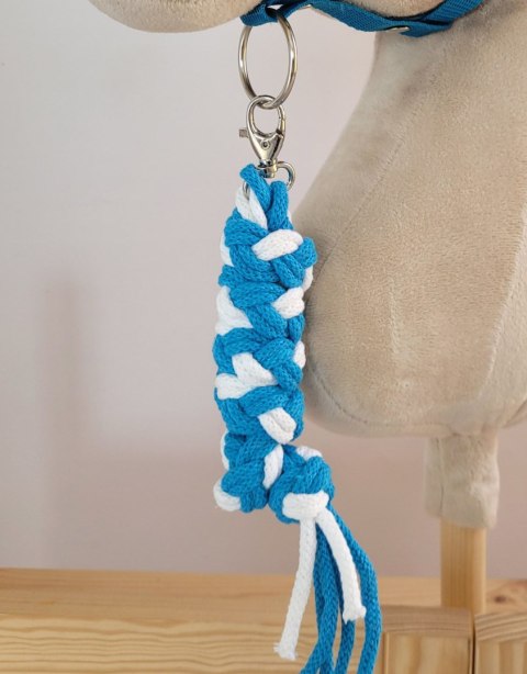 Uwiąz dla Hobby Horse ze sznurka - biało-turkusowy Uwiąz dla Hobby Horse ze sznurka - biało-turkusowy