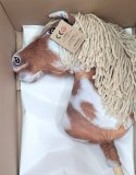 Hobby Horse Duży koń na kiju Premium - srokaty tobiano z beżową grzywą A3