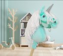 Hobby Horse Jednorożec na kiju mały miętowy z białą grzywą i srebrnym rogiem