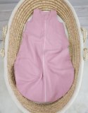 Muślinowy śpiworek dla dzieci zaokrąglony M 6-12 mcy letni TOG 1.0 - pastel pink