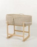 Kosz Mojżesza BOHO Handmade z kołyską - jasny beż