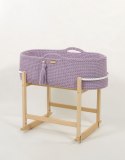 Kosz Mojżesza BOHO Handmade z kołyską - lila