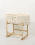 Kosz Mojżesza BOHO Handmade z kołyską - śmietanka