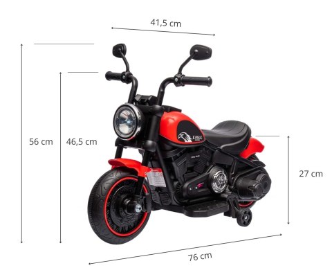 Milly Mally Pojazd na akumulator Motocykl Eagle Red Milly Mally Pojazd na akumulator Motocykl Eagle Red