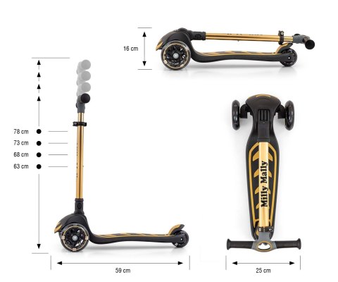 Milly Mally Scooter Boogie Golden Milly Mally Scooter Boogie Golden