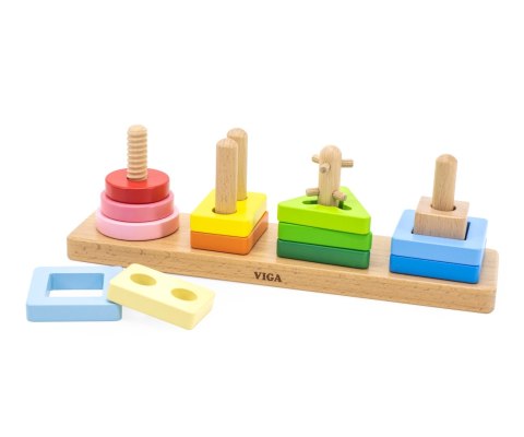 Viga 44685 Klocki z sorterem kształtów - figury geometryczne Viga 44685 Klocki z sorterem kształtów - figury geometryczne