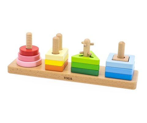 Viga 44685 Klocki z sorterem kształtów - figury geometryczne Viga 44685 Klocki z sorterem kształtów - figury geometryczne
