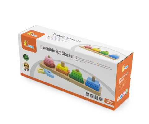 Viga 44686 Viga Klocki z sorterem kształtów - figury geometryczne - piramidki Viga 44686 Viga Klocki z sorterem kształtów - figury geometryczne - piramidki