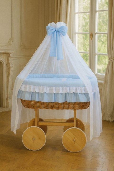 Kosz Mojżesza z baldachimem Deluxe- Bell Amy niebieski Kosz Mojżesza z baldachimem Deluxe- Bell Amy niebieski