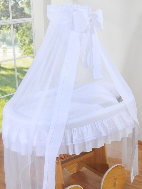 Kosz Mojżesza z baldachimem Deluxe- Little Angel biały Kosz Mojżesza z baldachimem Deluxe- Little Angel biały