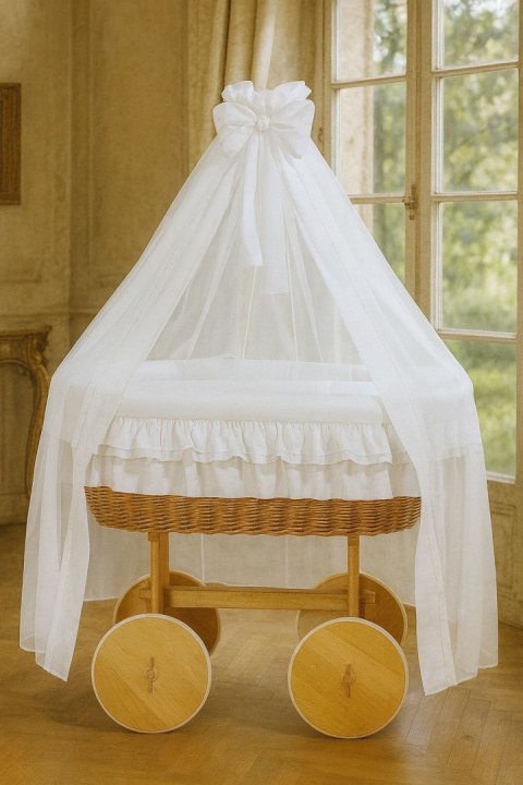 Kosz Mojżesza z baldachimem Deluxe- Little Angel biały Kosz Mojżesza z baldachimem Deluxe- Little Angel biały