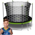 TRAMPOLINA OGRODOWA ROZMIAR 183 CM Z SIATKĄ WEWNĘTRZNĄ I DRABINKĄ
