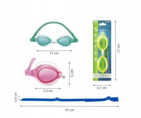 Bestway 21002 Aqua Burst Essential Okulary do pływania Zielone Bestway 21002 Aqua Burst Essential Okulary do pływania Zielone