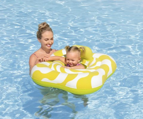 Bestway 32298 Siedzisko do nauki pływania Kwadrat Swim Safer Comfort Plush Zółte fale 76cm x 76cm Bestway 32298 Siedzisko do nauki pływania Kwadrat Swim Safer Comfort Plush Zółte fale 76cm x 76cm