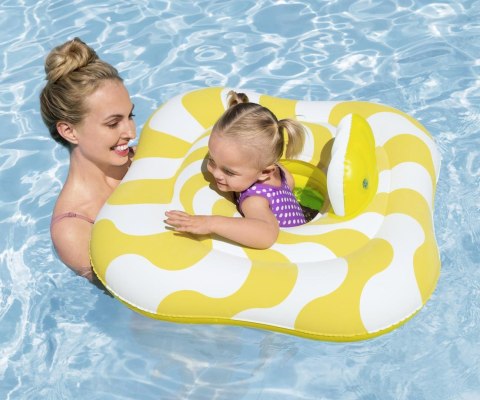Bestway 32298 Siedzisko do nauki pływania Kwadrat Swim Safer Comfort Plush Zółte fale 76cm x 76cm Bestway 32298 Siedzisko do nauki pływania Kwadrat Swim Safer Comfort Plush Zółte fale 76cm x 76cm
