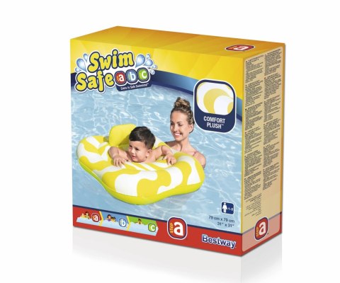 Bestway 32298 Siedzisko do nauki pływania Kwadrat Swim Safer Comfort Plush Zółte fale 76cm x 76cm Bestway 32298 Siedzisko do nauki pływania Kwadrat Swim Safer Comfort Plush Zółte fale 76cm x 76cm