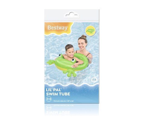 Bestway 36464 Kółko do pływania Żabka 73.5cm x 66cm Bestway 36464 Kółko do pływania Żabka 73.5cm x 66cm